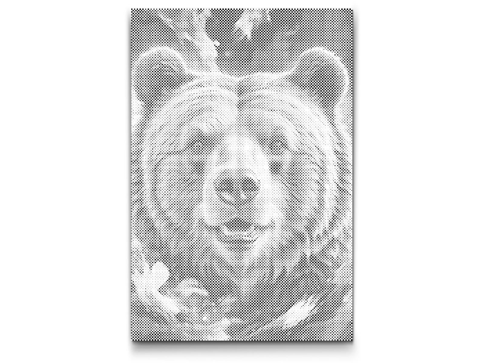 Bear in shades of dark turquoise - Dottingo