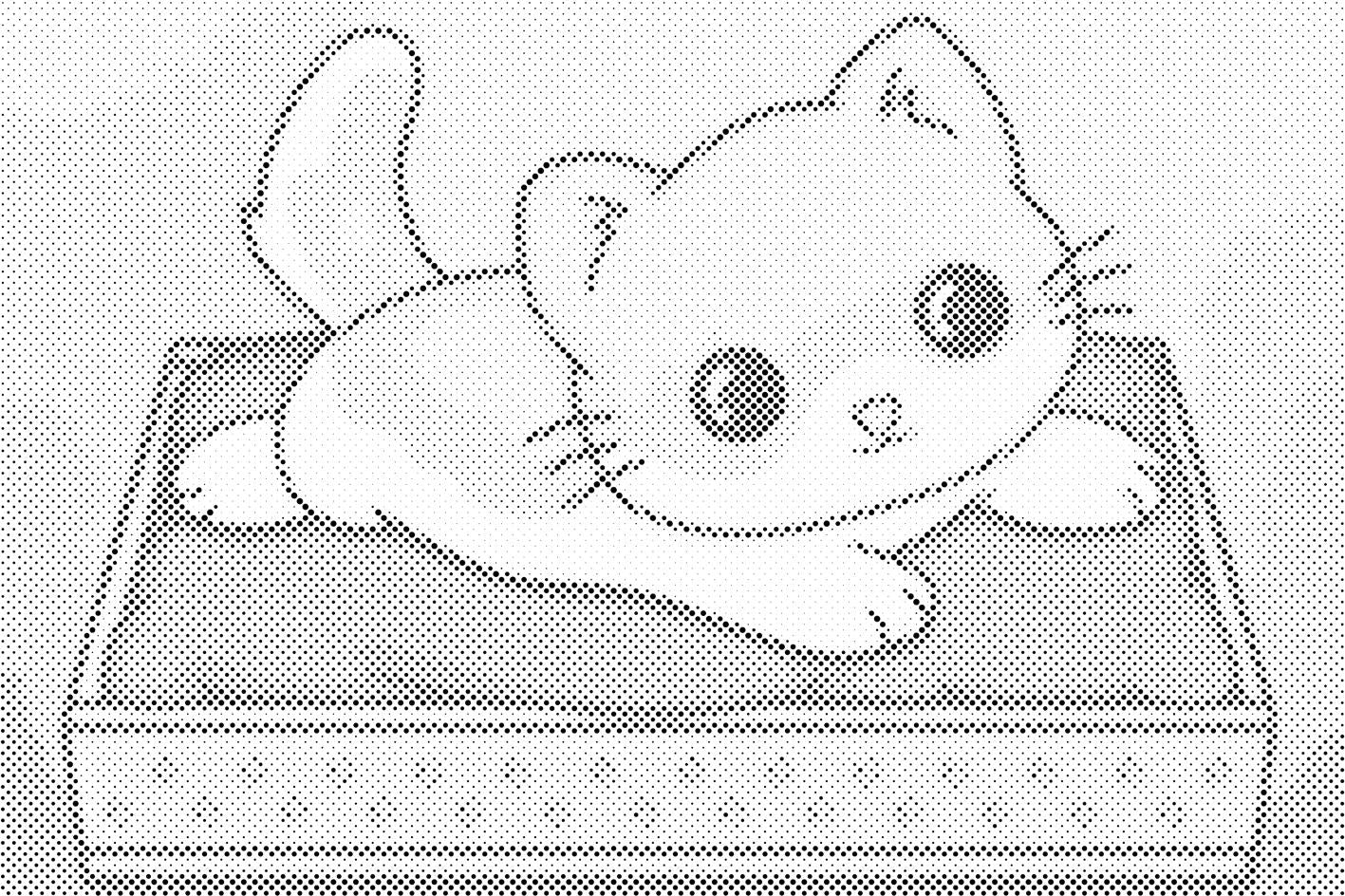 Kitten on Purple Blanket - Dottingo