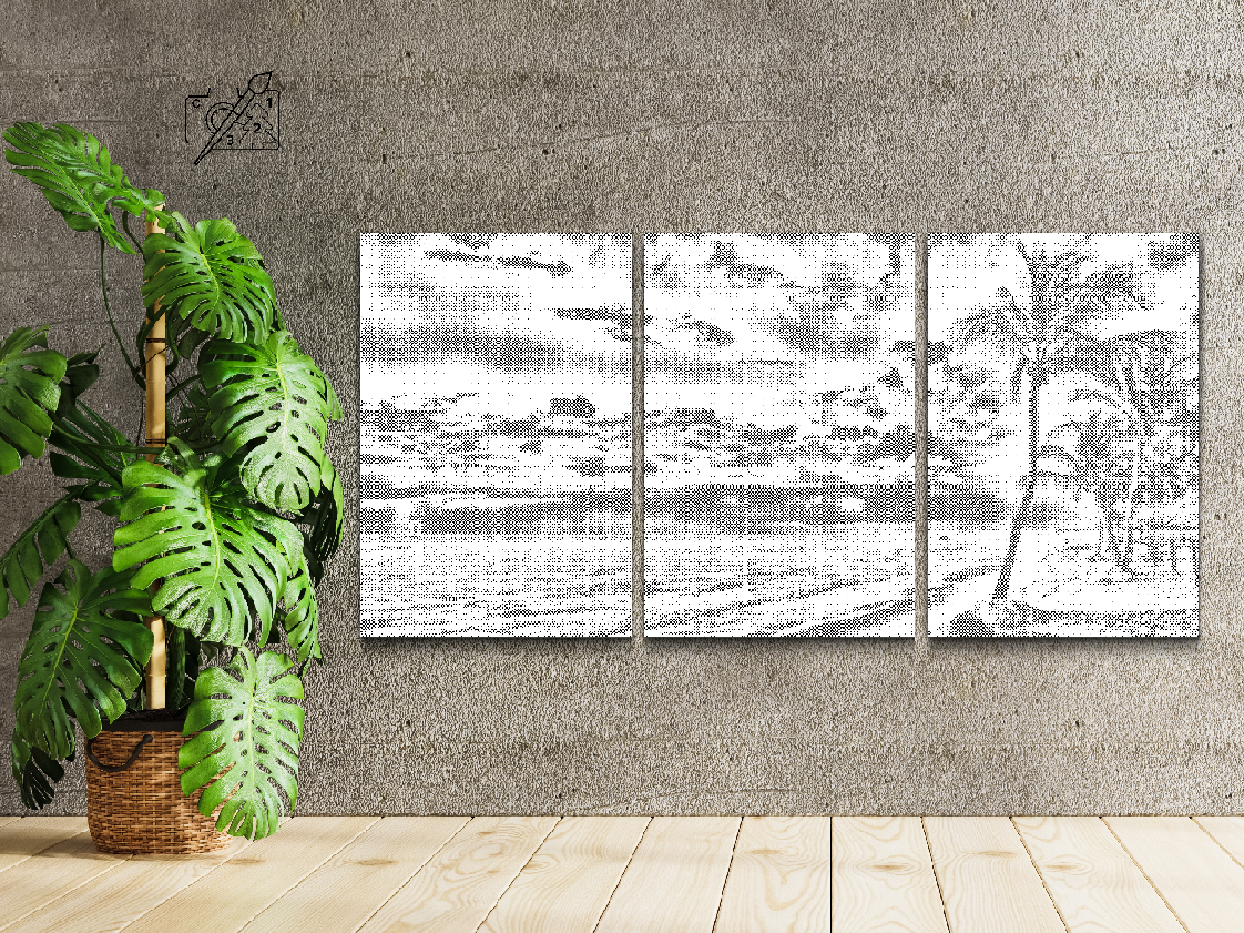 Tropical Beach by the Ocean (set of 3) - Dottingo