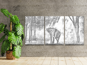 Magnificent elephant in the Forest (set of 3) - Dottingo
