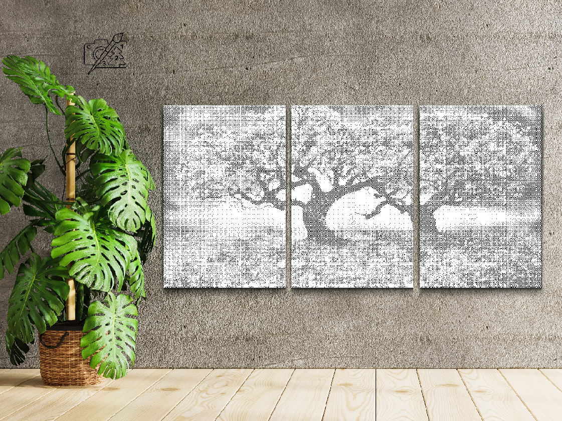 Trees overlooking the Meadow (set of 3) - Dottingo