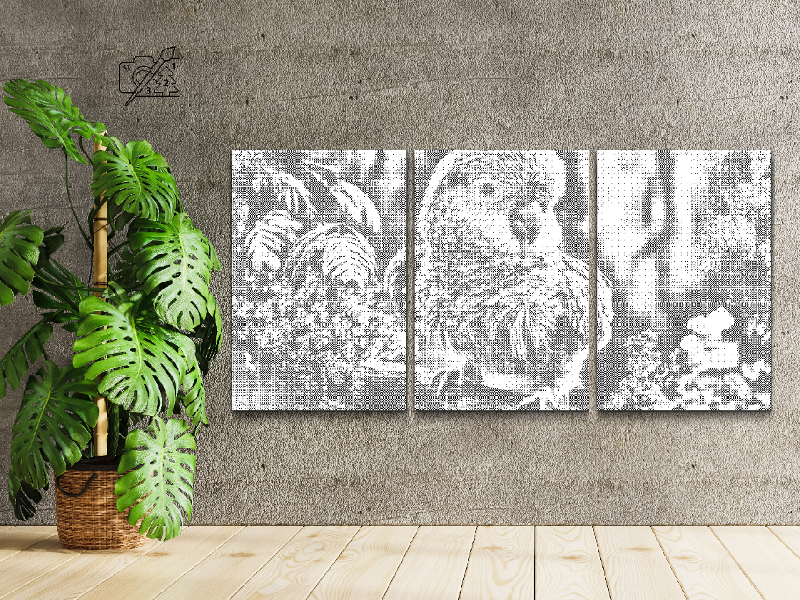 Parrot in the rainforest (set of 3) - Dottingo