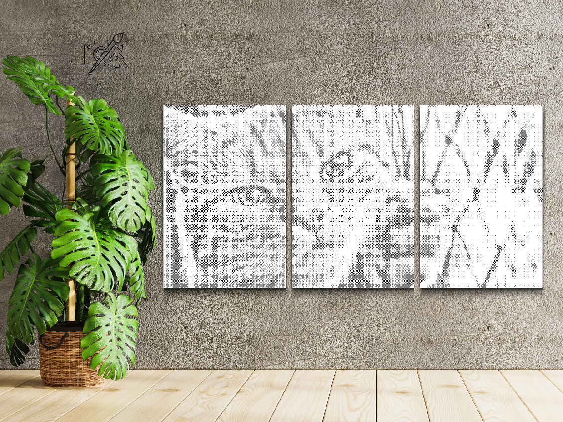 Cat on the fence (set of 3) - Dottingo