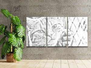 Cat on the fence (set of 3) - Dottingo