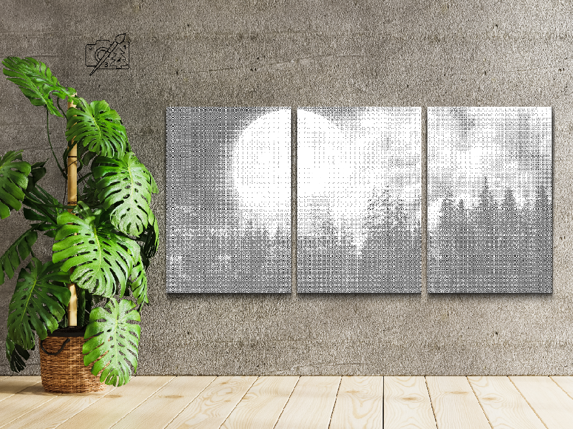 Full moon over the forest (set of 3) - Dottingo