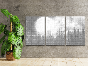 Full moon over the forest (set of 3) - Dottingo