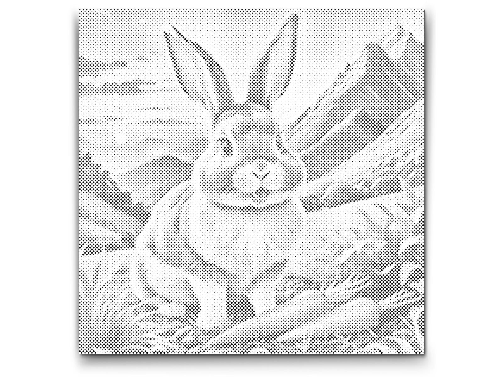 Cheerful Bunny with a Carrot - Dottingo