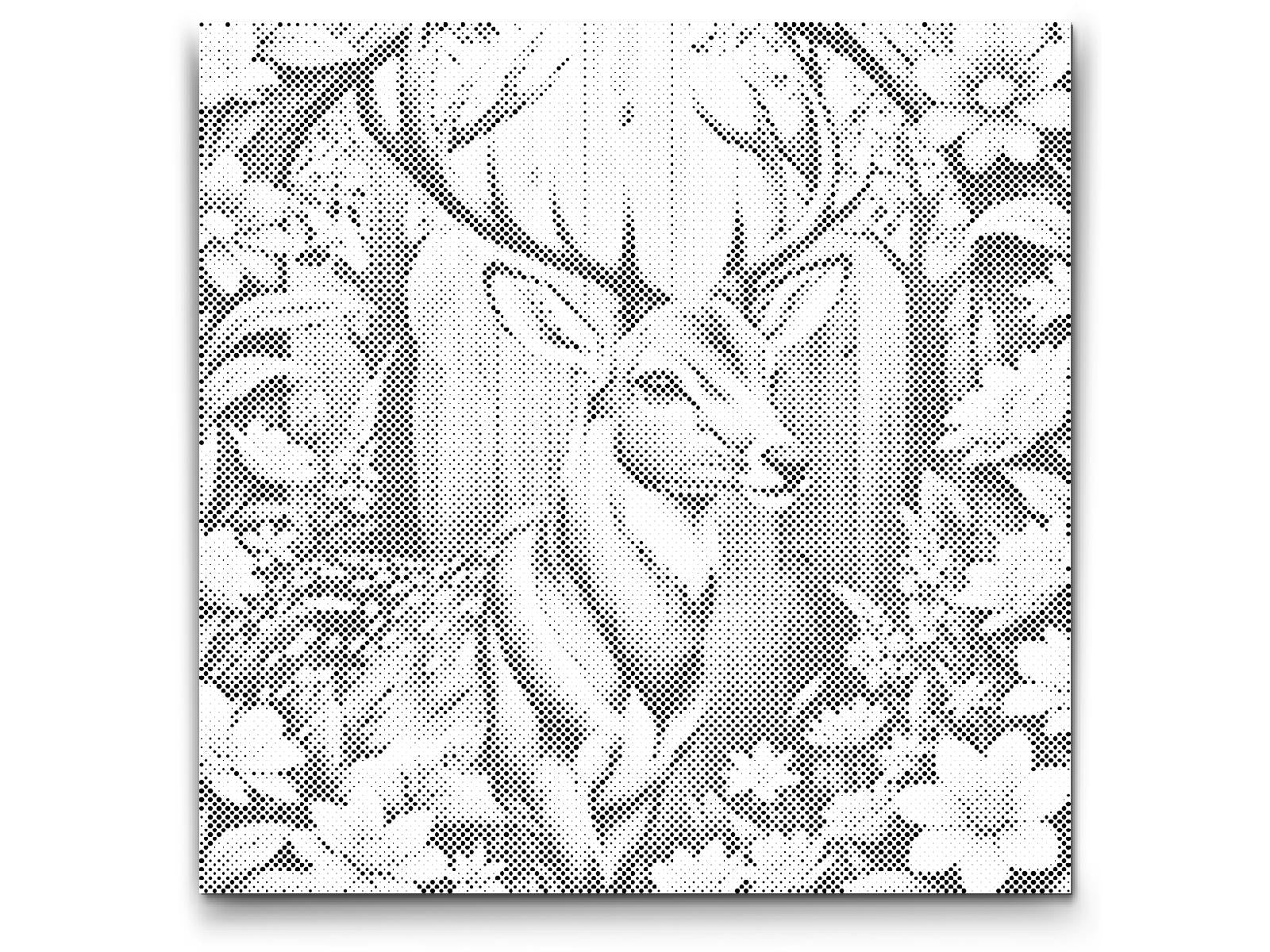 Deer with delicate flowers - Dottingo
