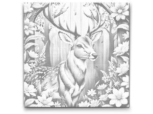 Deer with delicate flowers - Dottingo