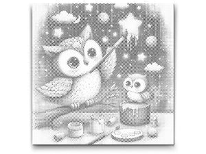 Painting in the clouds – owls - Dottingo