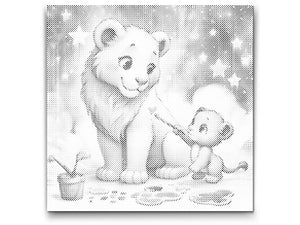 Painting in the clouds – lions - Dottingo