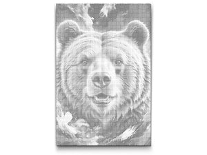 Bear in shades of dark turquoise - Dottingo