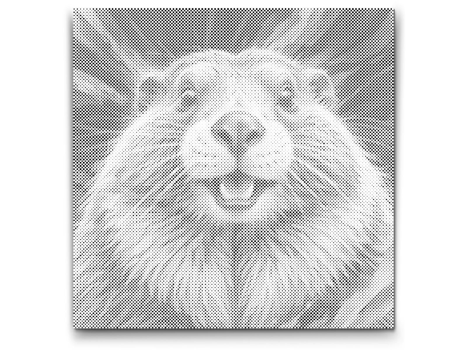 Beaver in shades of red and blue - Dottingo