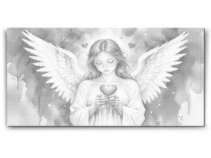 Angel with heart candle - Dottingo