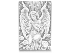 Angel with pink roses - Dottingo