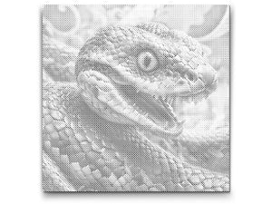 Snake in shades of turquoise and orange - Dottingo