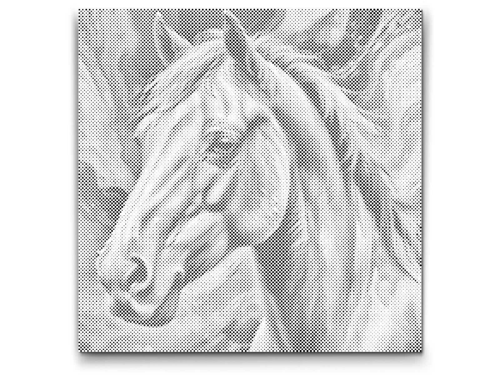 Horse in shades of red and blue - Dottingo