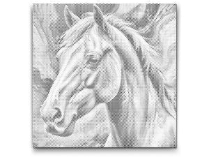 Horse in shades of red and blue - Dottingo