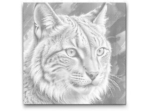 Lynx in shades of muted green - Dottingo