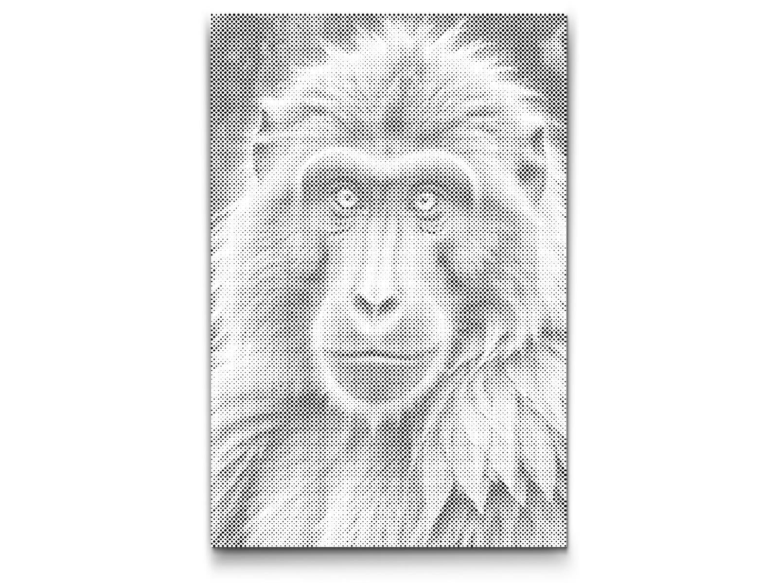 Baboon in shades of dark turquoise - Dottingo