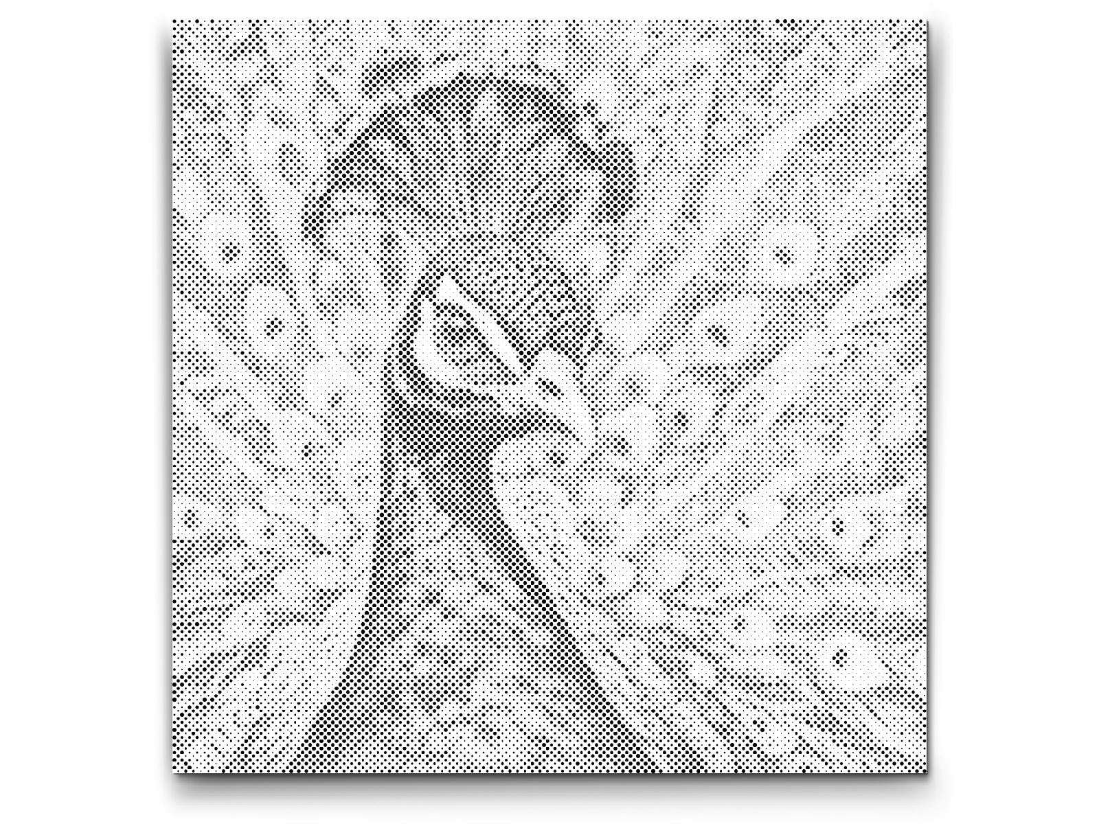 Peacock in shades of turquoise and orange - Dottingo