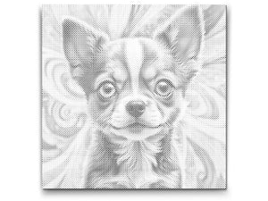 Puppy in shades of turquoise and orange - Dottingo