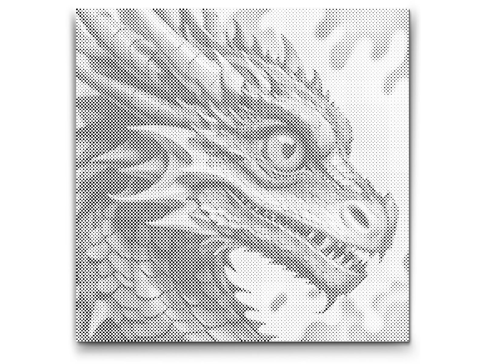Dragon in shades of red and blue - Dottingo