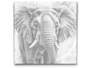 Elephant in shades of turquoise and orange - Dottingo