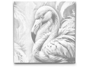 Flamingo in shades of muted green - Dottingo