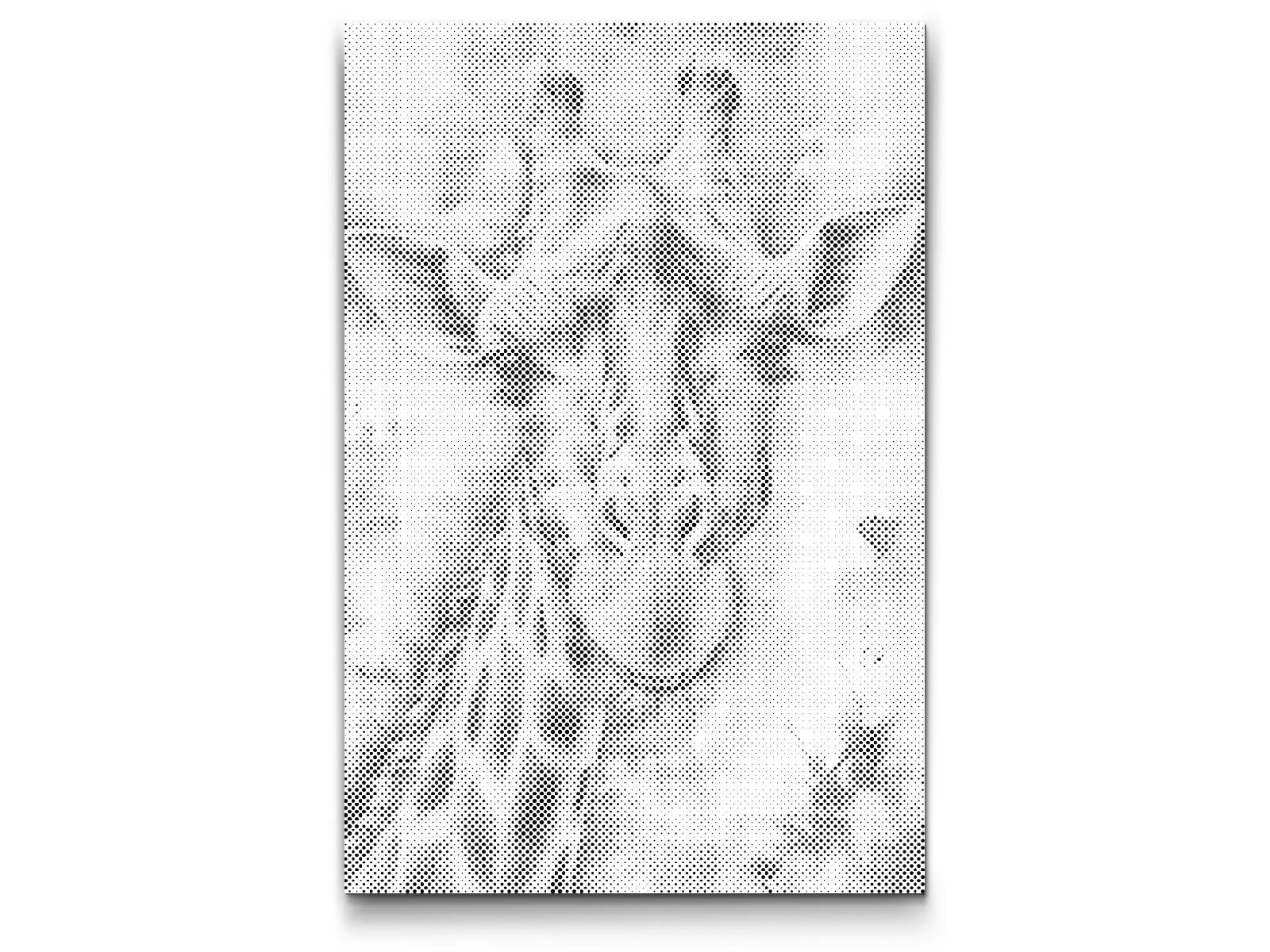 Giraffe in shades of dark turquoise - Dottingo