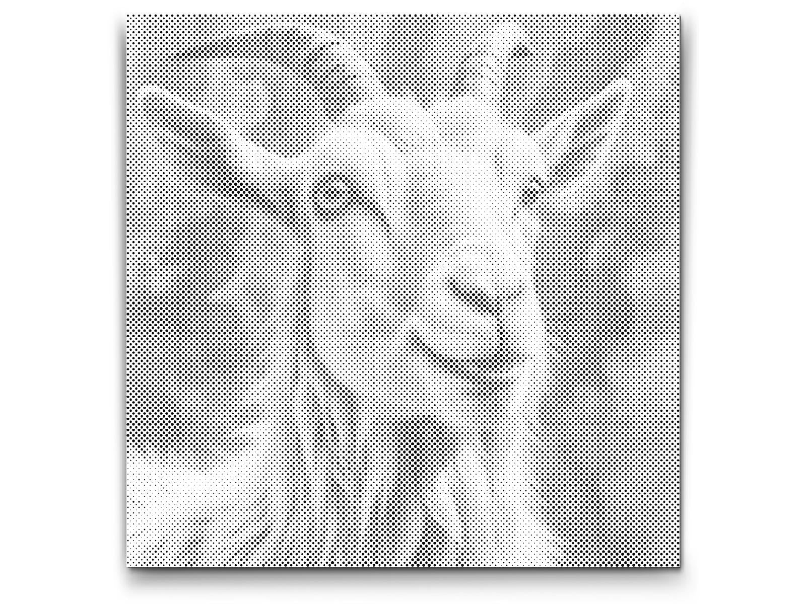 Goat in shades of turquoise and orange - Dottingo