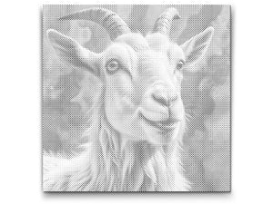Goat in shades of turquoise and orange - Dottingo