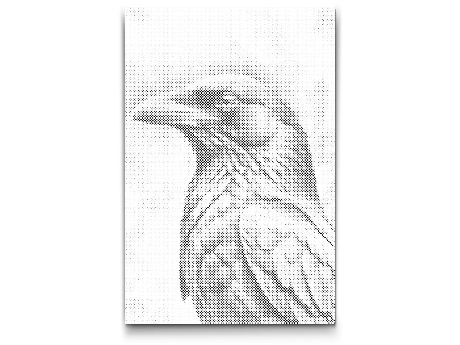 Raven in shades of dark turquoise - Dottingo