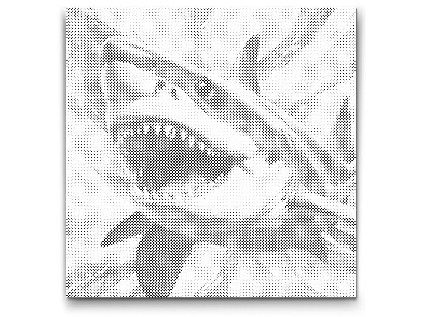 Shark in shades of turquoise and orange - Dottingo