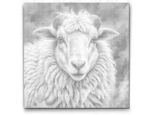 Sheep in shades of turquoise and orange - Dottingo