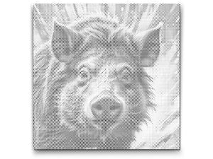Wild boar in shades of muted green - Dottingo
