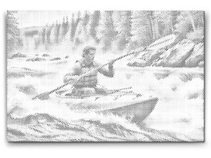 Kayaking on a turbulent river - Dottingo