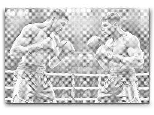 Boxers during a match - Dottingo