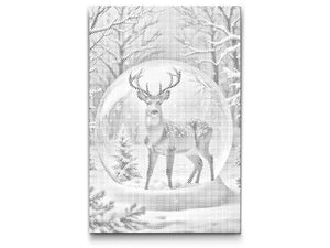 Deer in a snow globe - Dottingo