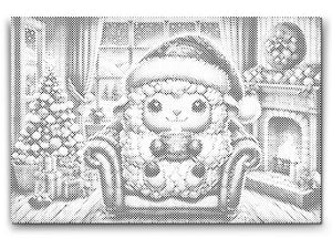 Christmas sheep and a cup of coffee - Dottingo