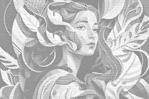 Woman Amongst in the Leaves - Dottingo