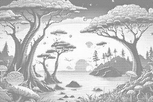 Forest full of Mushrooms - Dottingo