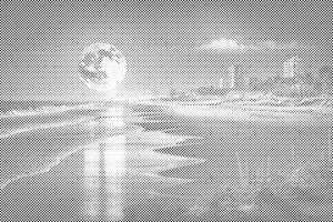 Full Moon on the Beach - Dottingo