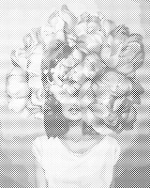 Woman Hidden in Peonies - Dottingo