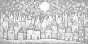 Little houses at night - Dottingo