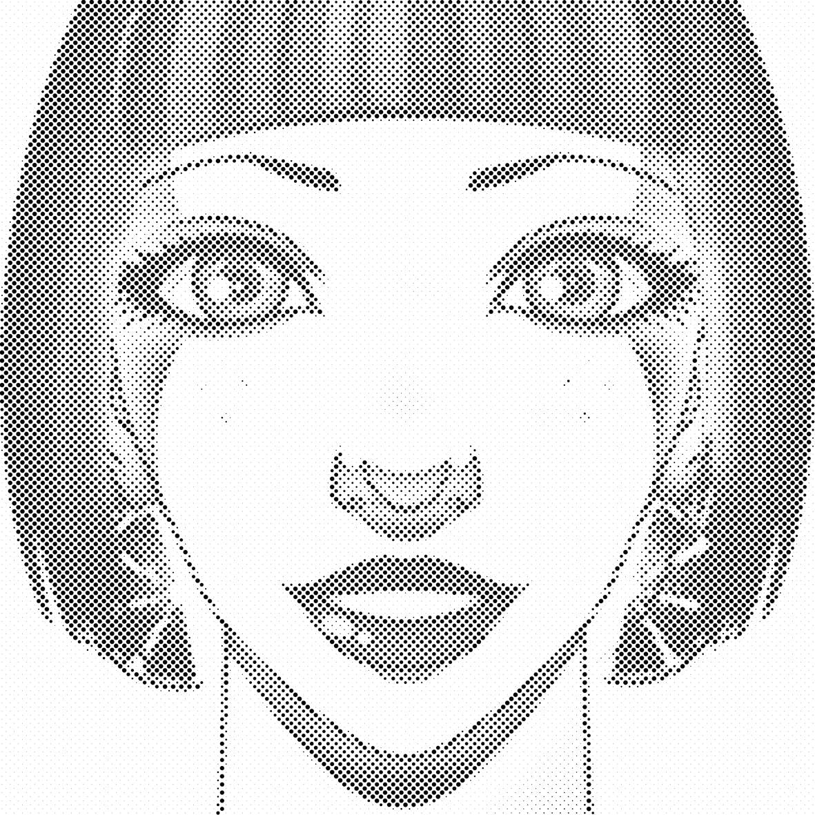 Woman with Orange Earrings - Dottingo