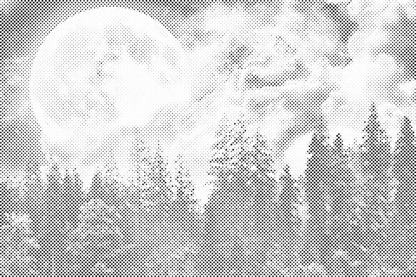 Full Moon over the Forest - Dottingo