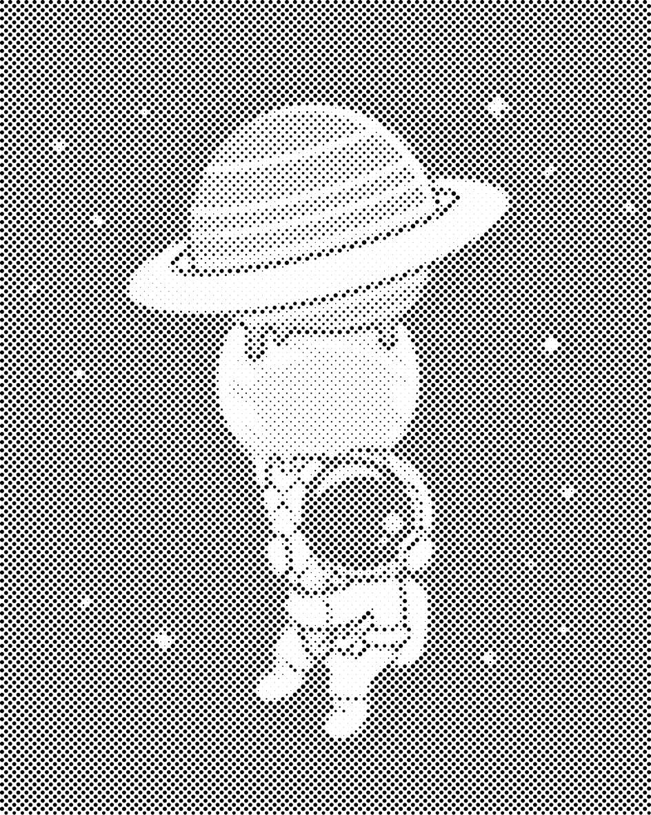 Astronaut with Cone of Planets - Dottingo
