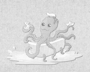 Octopus in a bath - Dottingo