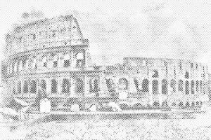 Colosseum Illustration - Dottingo